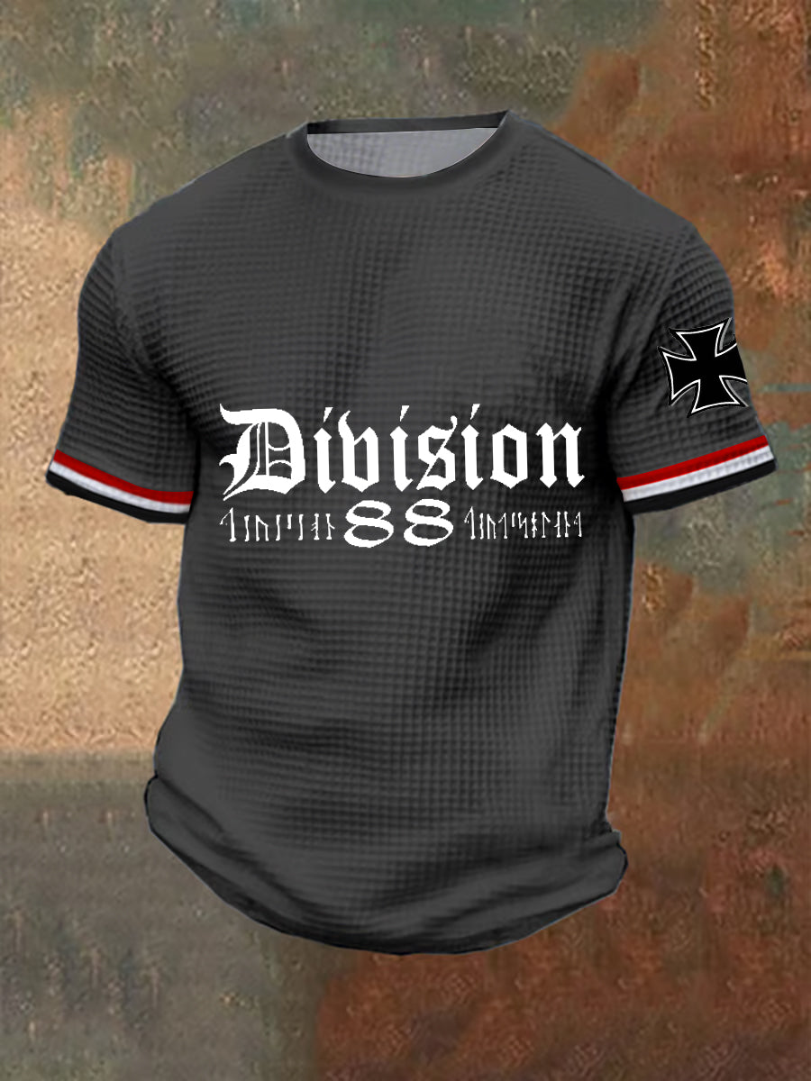 Herren Division 88 Runen bedrucktes Kurzarm-T-Shirt