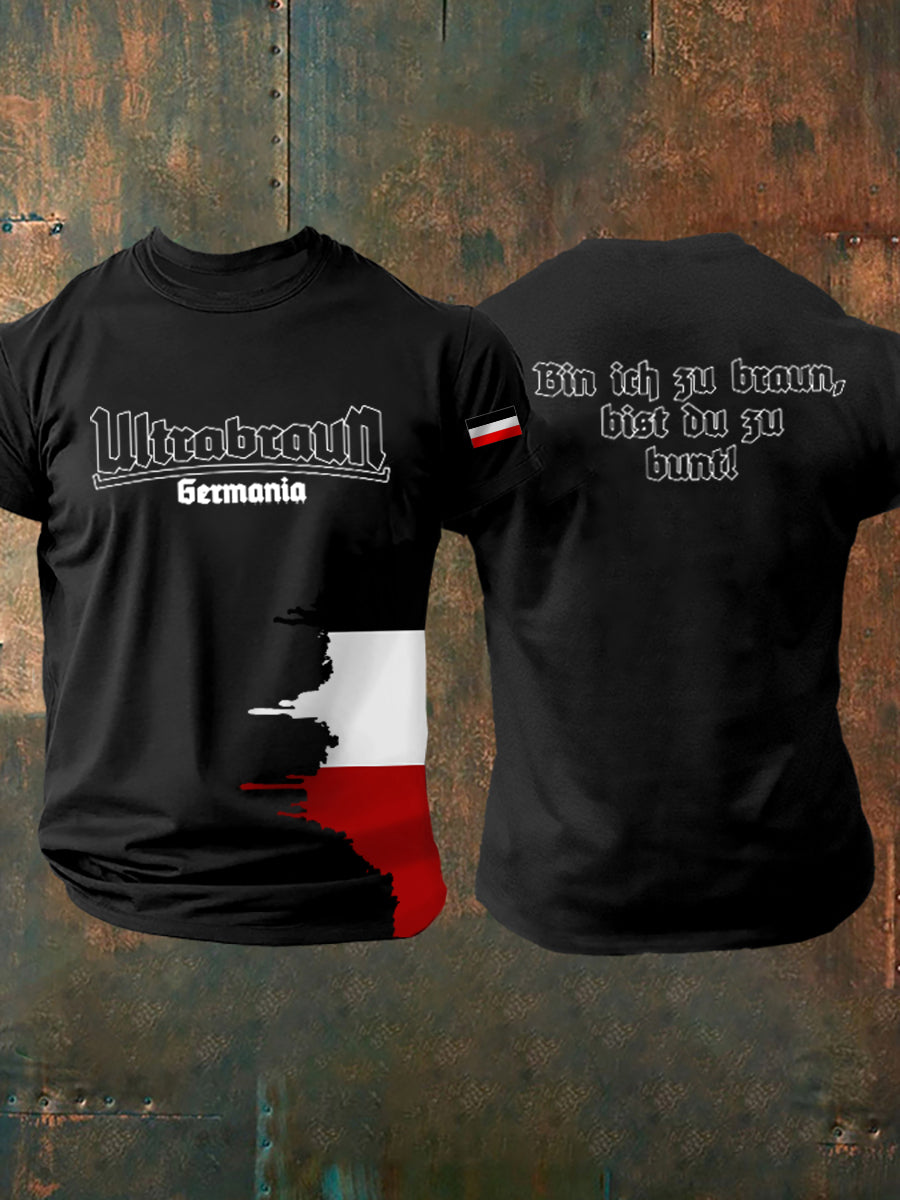 Herren Braun ist bunt genug bedrucktes Kurzarm-T-Shirt