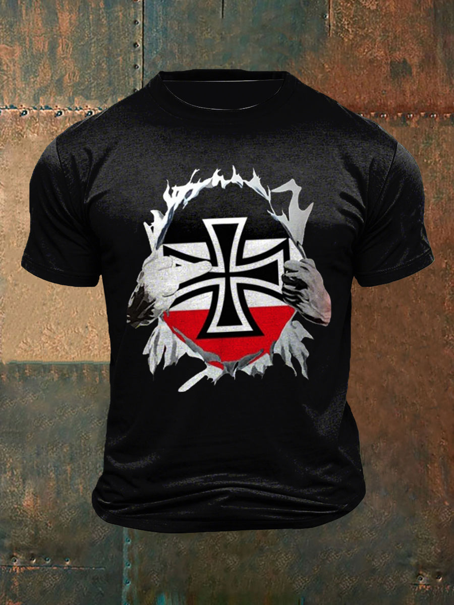 Herren T-Shirt mit kurzen Ärmeln Deutsch