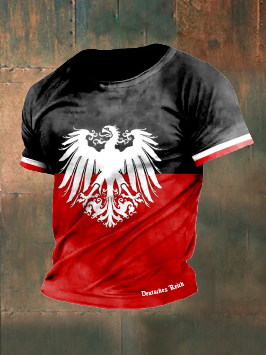 Deutsches Reich bedrucktes Kurzarm-T-Shirt für Männer