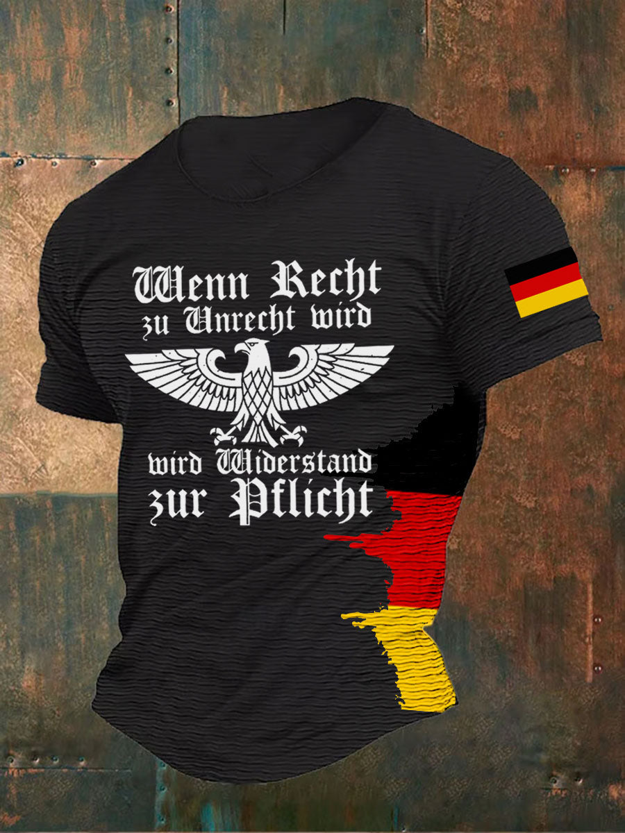 Männer Wenn Recht zu Unrecht wird Print T-Shirt