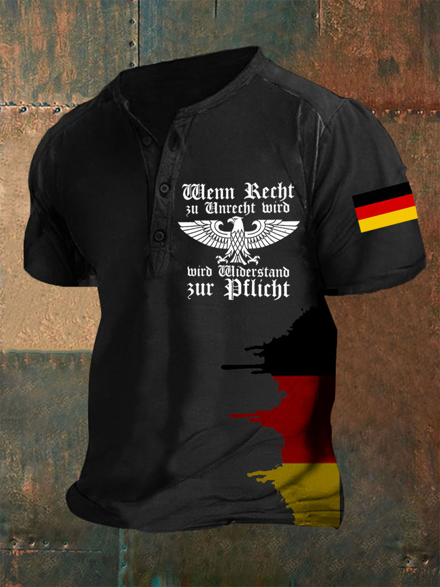 Männer Wenn Recht zu Unrecht wird Print T-Shirt