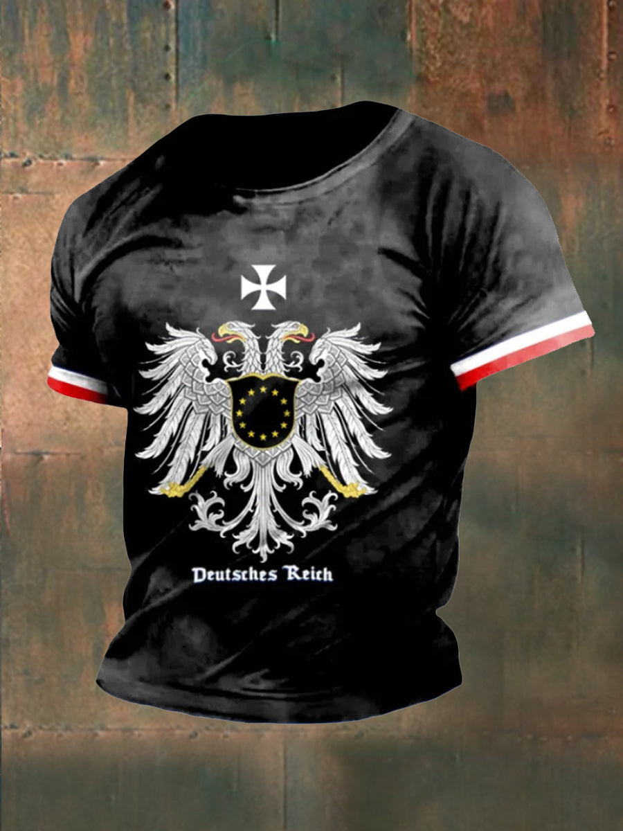 Deutsches Reich bedrucktes Kurzarm-T-Shirt für Männer