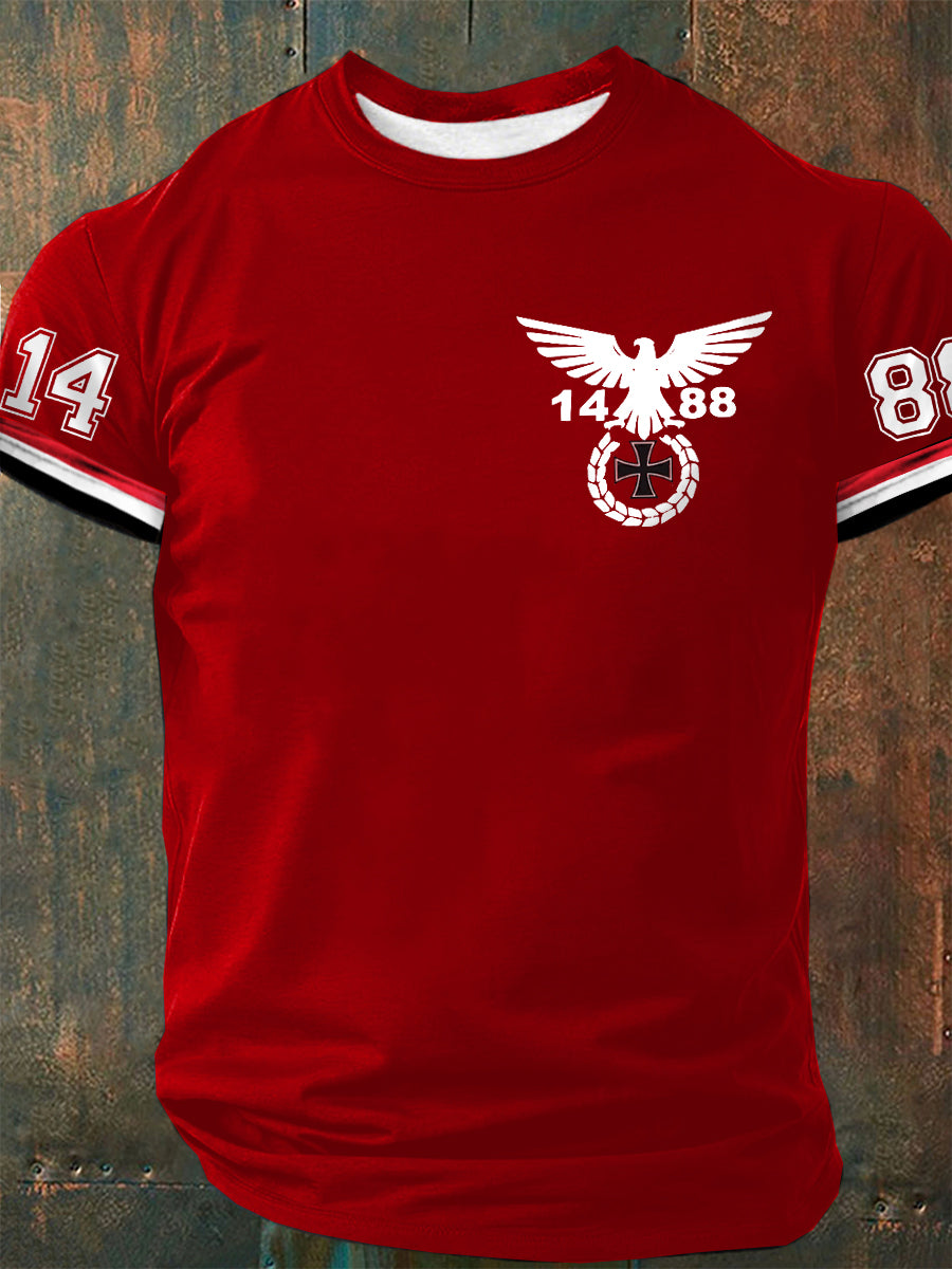 Bedrucktes Kurzarm-T-Shirt für Herren 1488 Alte Schule