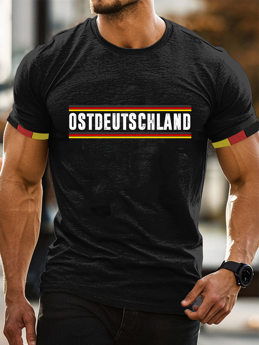 Bedrucktes Kurzarm-T-Shirt für Männer in Ost deutschland