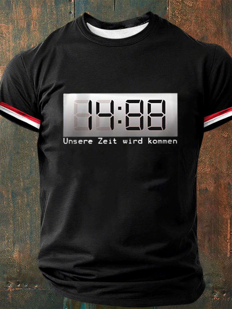 Herren 1488 Alte Schule Print Kurzarm T-Shirt