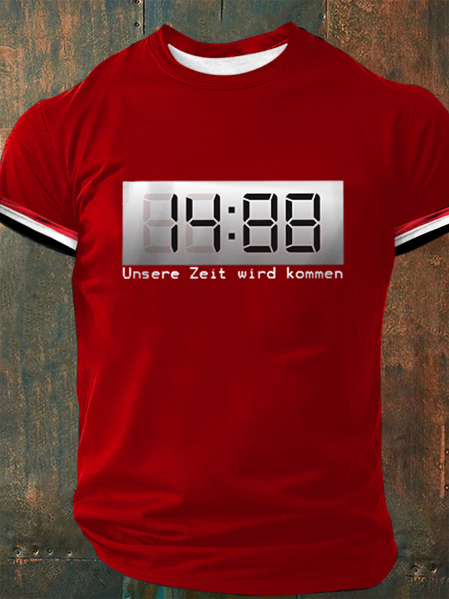 Herren 1488 Alte Schule Print Kurzarm T-Shirt