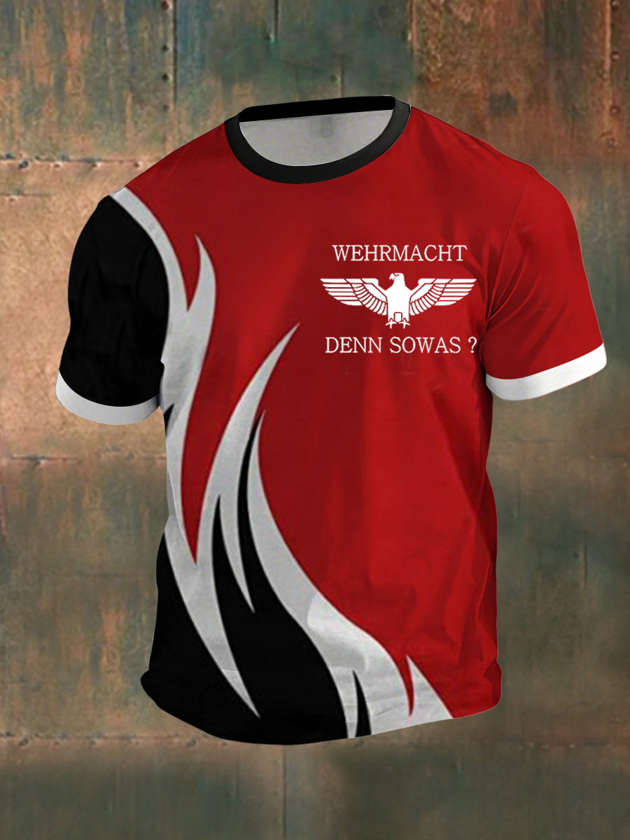 Männer Wehrmacht Denn Sowas? Bedrucktes Kurzarm-T-Shirt