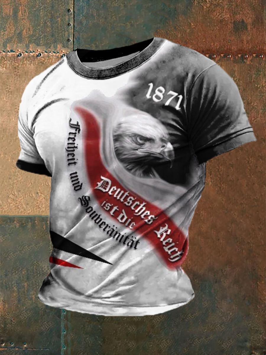 Deutsches Reich bedrucktes Kurzarm-T-Shirt für Männer