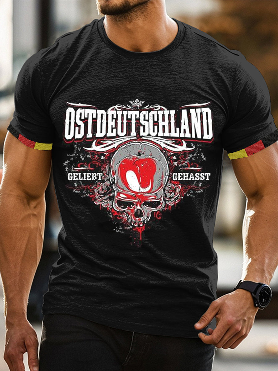Bedrucktes Kurzarm-T-Shirt für Männer in Ost deutschland