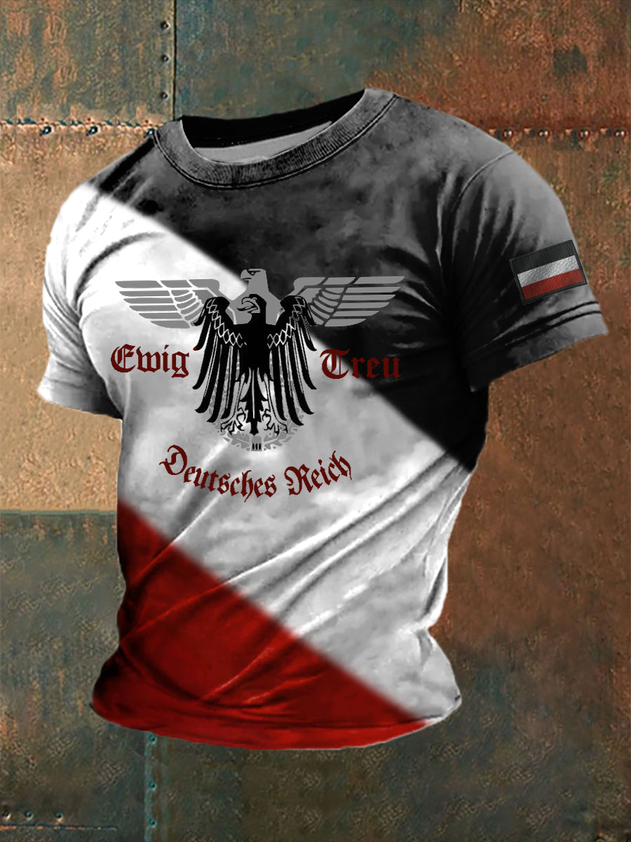 Deutsches Reich bedrucktes Kurzarm-T-Shirt für Männer