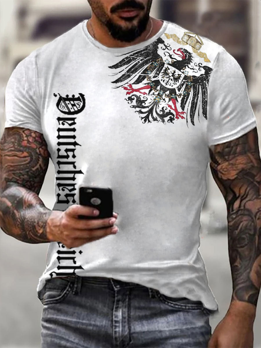 Deutsches Reich bedrucktes Kurzarm-T-Shirt für Männer
