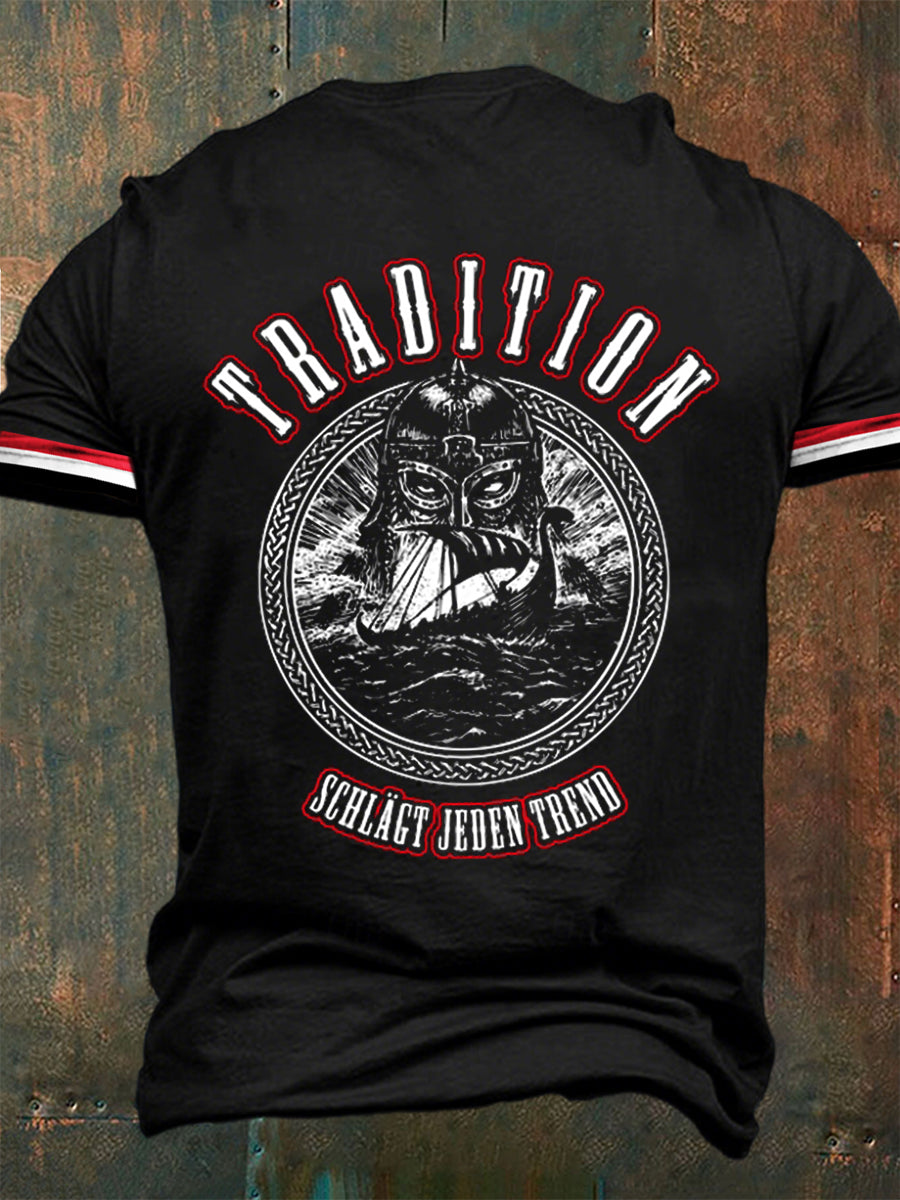 Herren tradition schlägt jeden bedrucktes kurzärmliges T-Shirt
