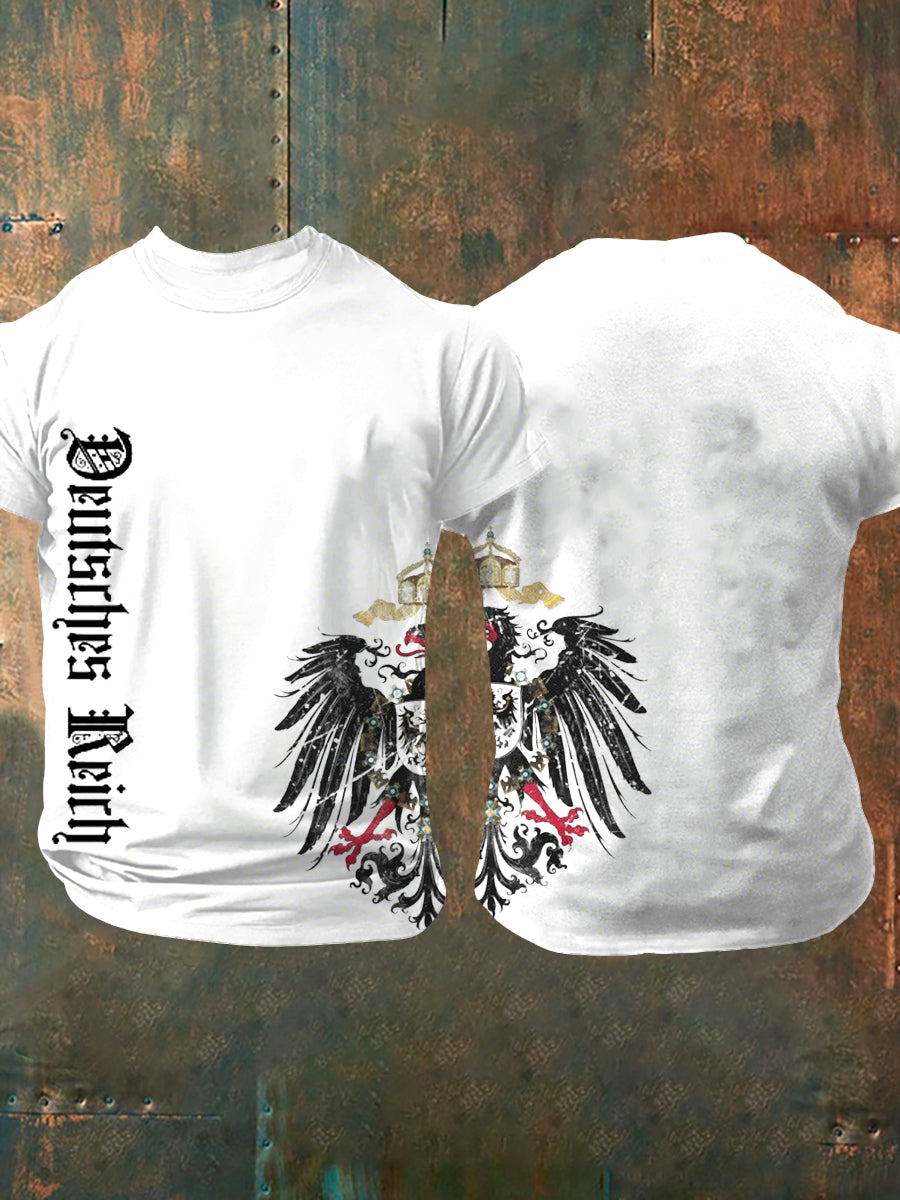Deutsches Reich bedrucktes Kurzarm-T-Shirt für Männer