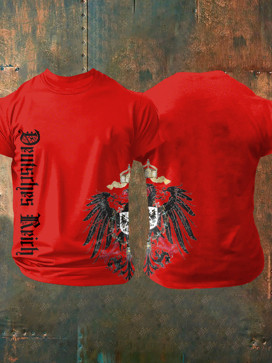 Deutsches Reich bedrucktes Kurzarm-T-Shirt für Männer