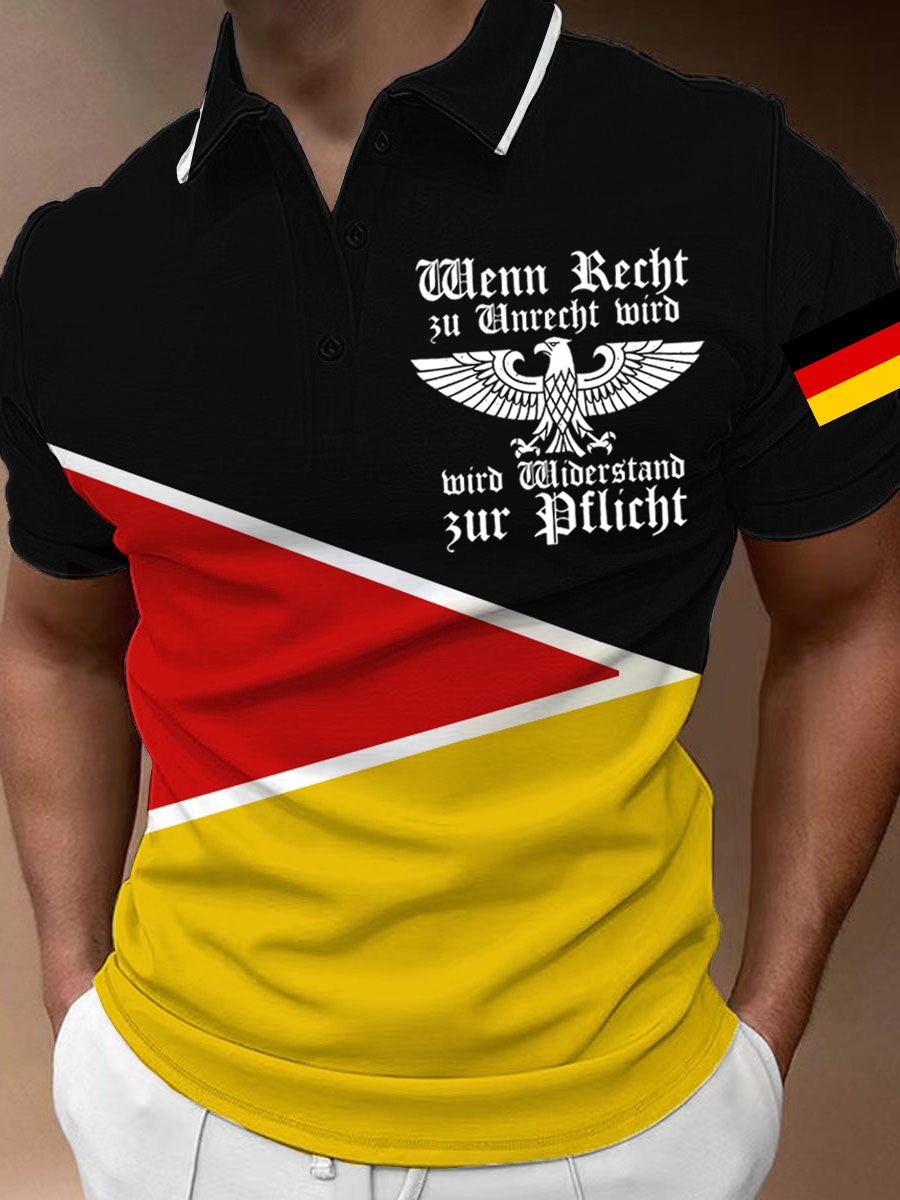 Herren Wenn Recht zu Unrecht wird Print Shirt