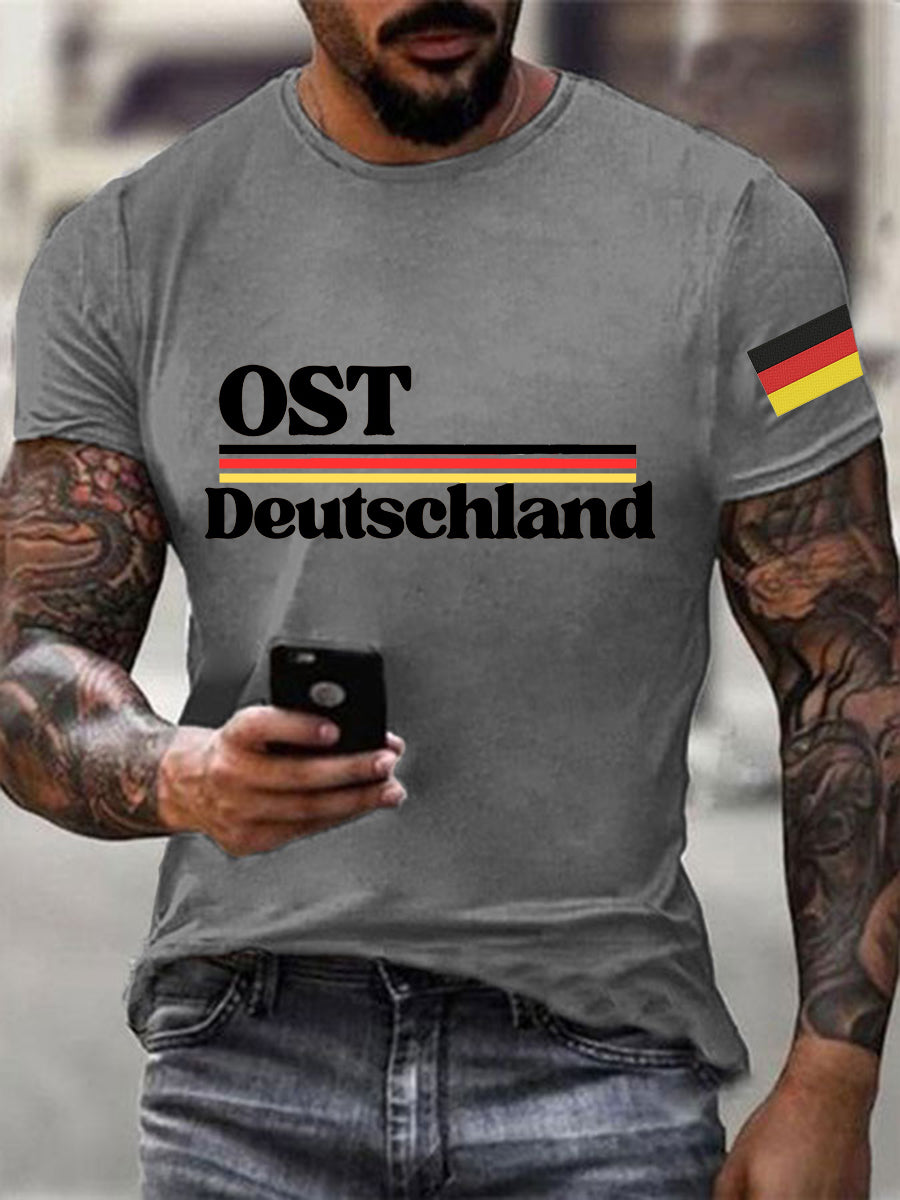 Bedrucktes Kurzarm-T-Shirt für Männer in Ost deutschland