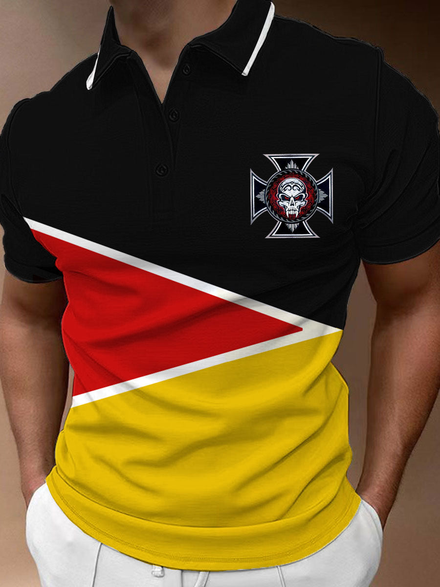 Männer Deutschland Eisernes Kreuz Schädel lässig Shirt