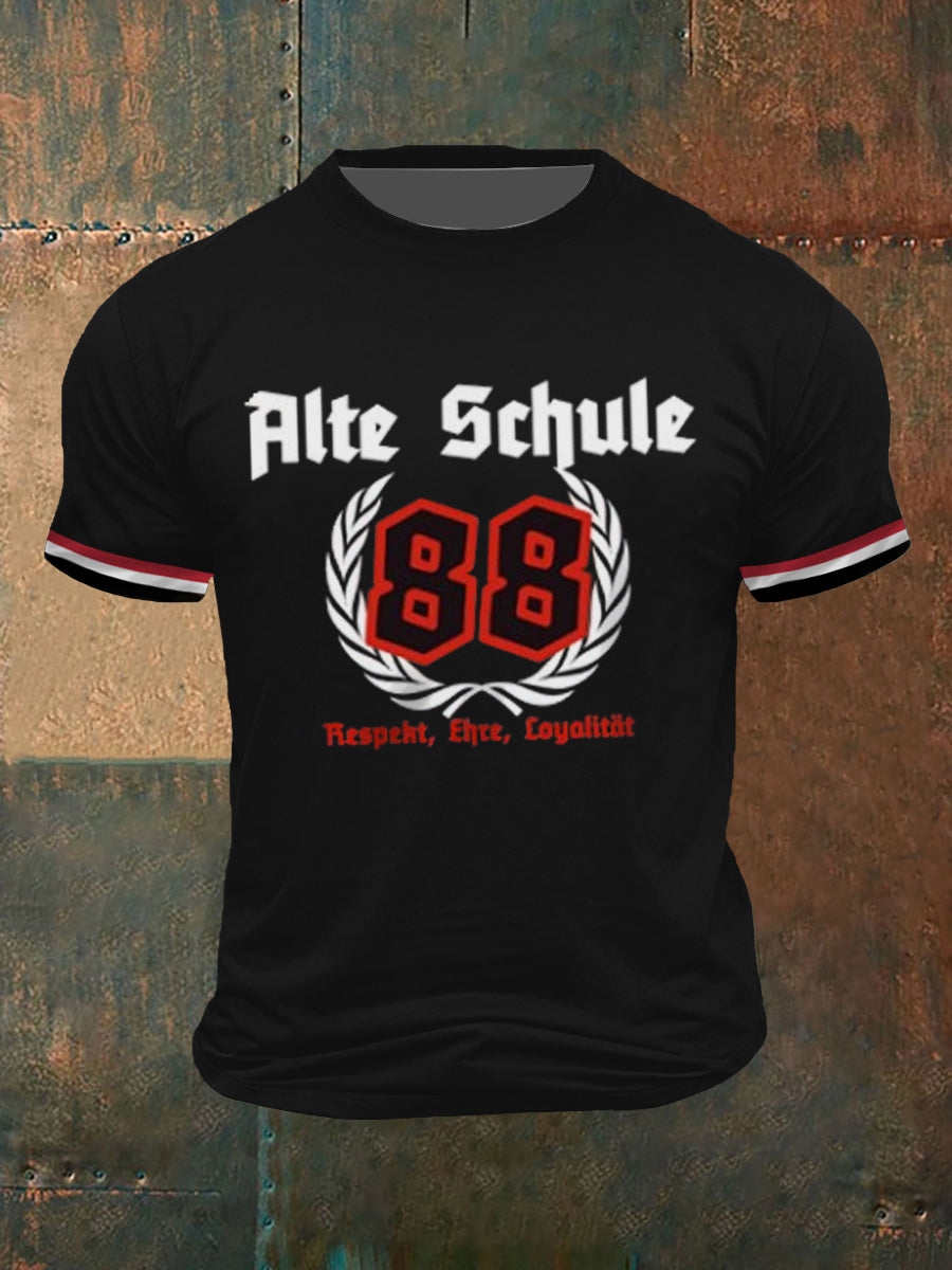 Männer Alte Schule T-Shirt mit kurzen Ärmeln