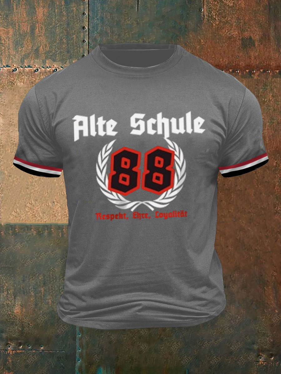 Männer Alte Schule T-Shirt mit kurzen Ärmeln