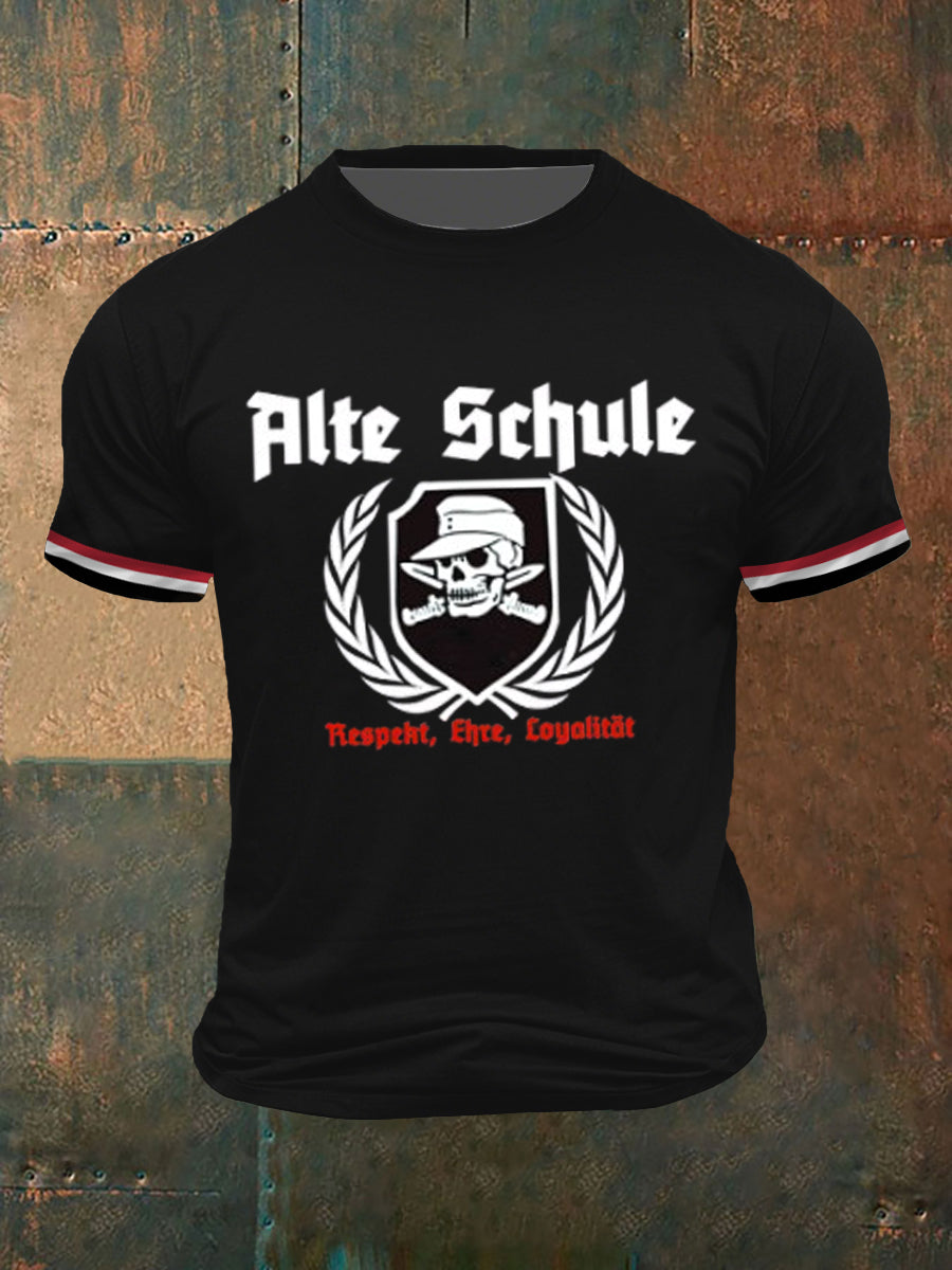 Männer Alte Schule T-Shirt mit kurzen Ärmeln