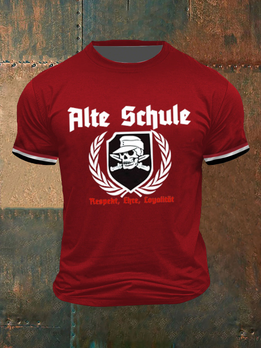 Männer Alte Schule T-Shirt mit kurzen Ärmeln