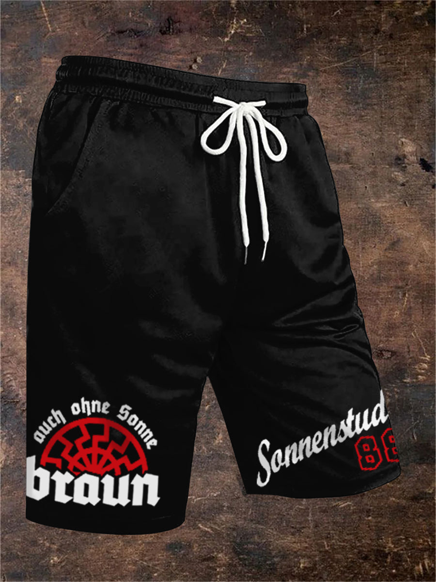 Herren Nummer 88 Print Shorts