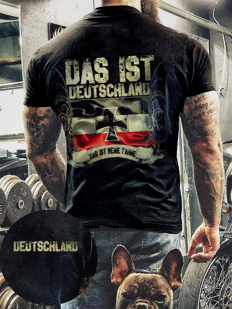 Herren Das ist Deutschland schwarz weiss rot Kurzarm T-Shirt