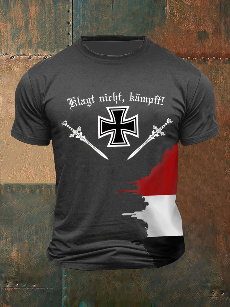 Männer Klagt nicht, kurzärmliges T-Shirt mit kurzen Ärmeln