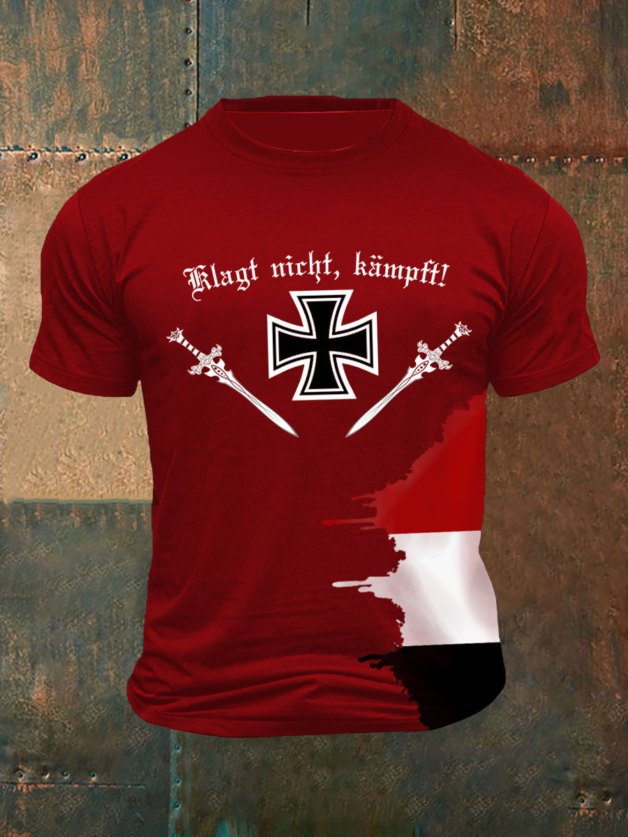 Männer Klagt nicht, kurzärmliges T-Shirt mit kurzen Ärmeln