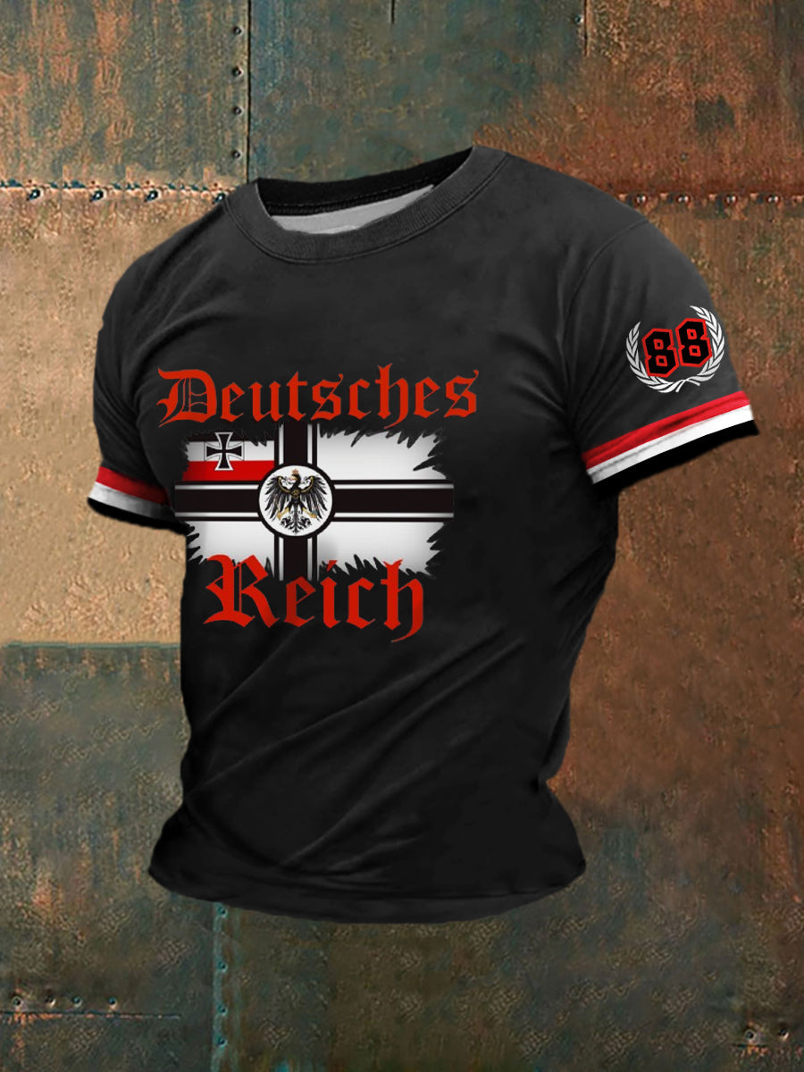 Deutschland bedrucktes Kurzarm-T-Shirt für Männer