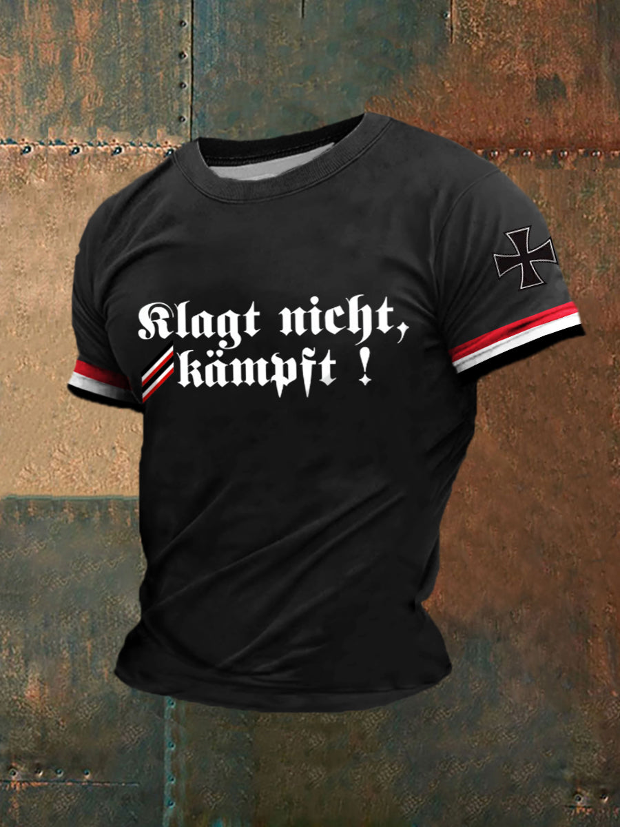 Männer Klagt nicht, kurzärmliges T-Shirt mit kurzen Ärmeln