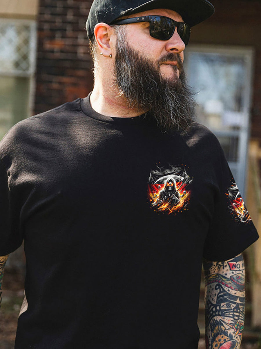 Herren Wenn dich diese flagge stört helfe ich dir im packen bedrucktes Kurzarm-T-Shirt