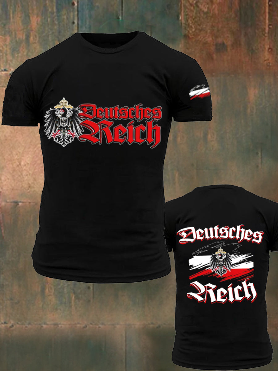 Deutsches Reich bedrucktes Kurzarm-T-Shirt für Männer