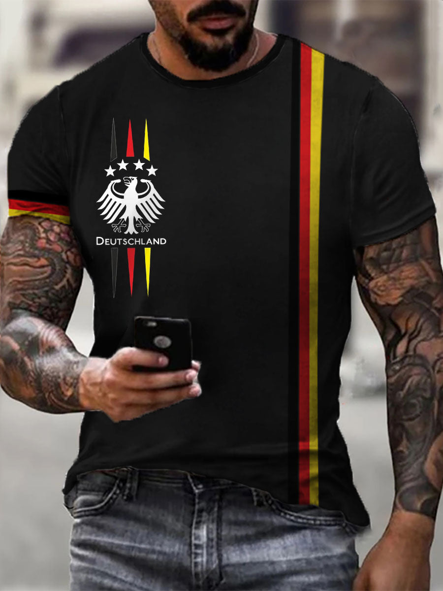 Deutschland bedrucktes Kurzarm-T-Shirt für Männer