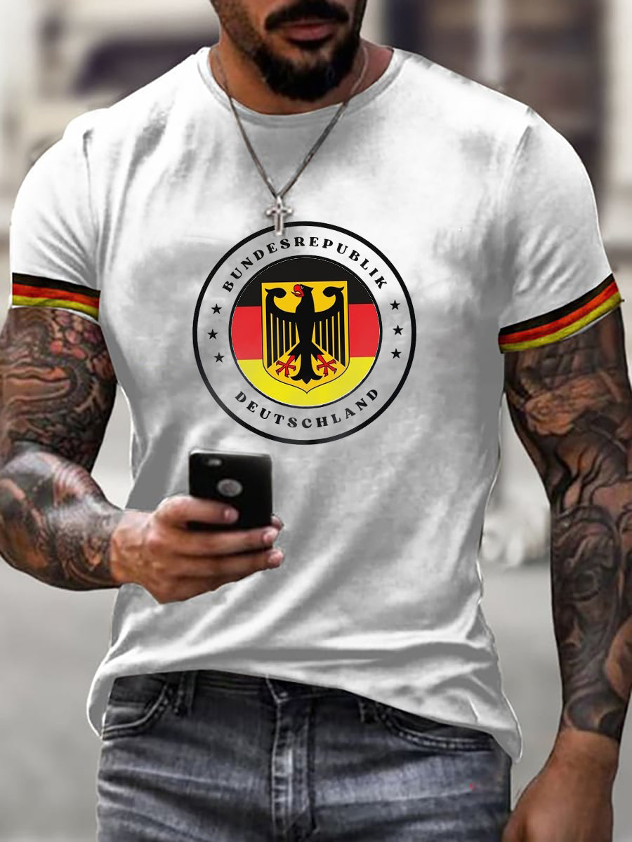 Deutschland bedrucktes Kurzarm-T-Shirt für Männer