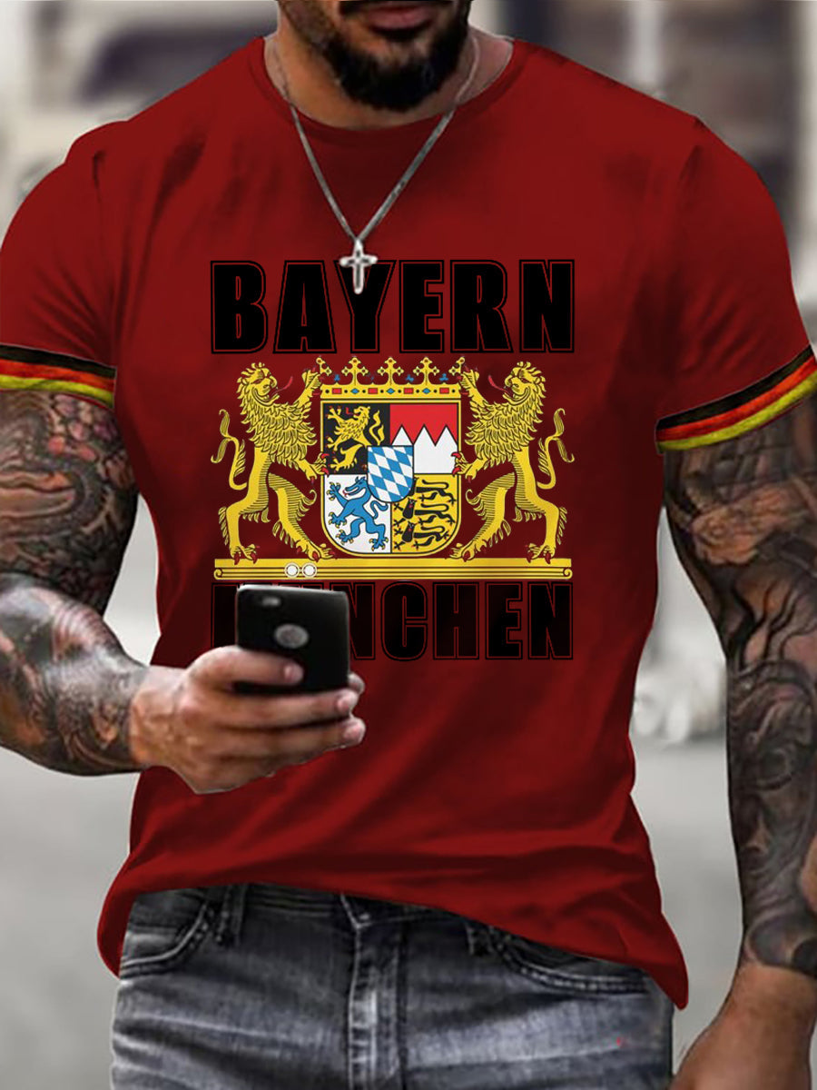 Herren München Bavaria Deutschland gedruckt Langarm T-Shirt