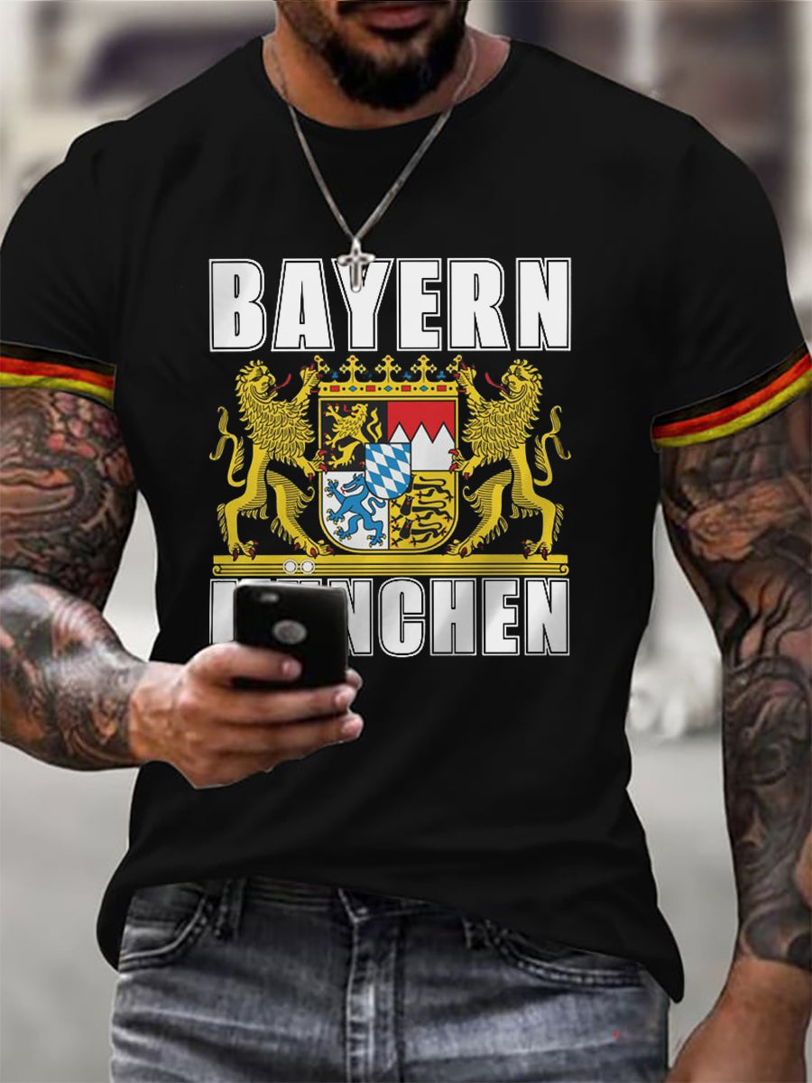Herren München Bavaria Deutschland gedruckt Langarm T-Shirt