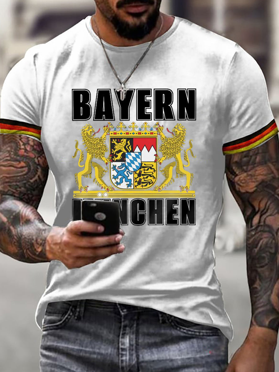 Herren München Bavaria Deutschland gedruckt Langarm T-Shirt