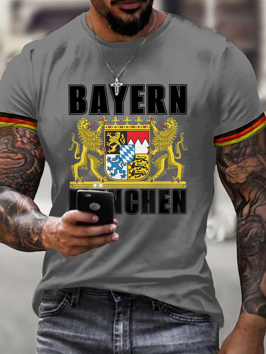 Herren München Bavaria Deutschland gedruckt Langarm T-Shirt