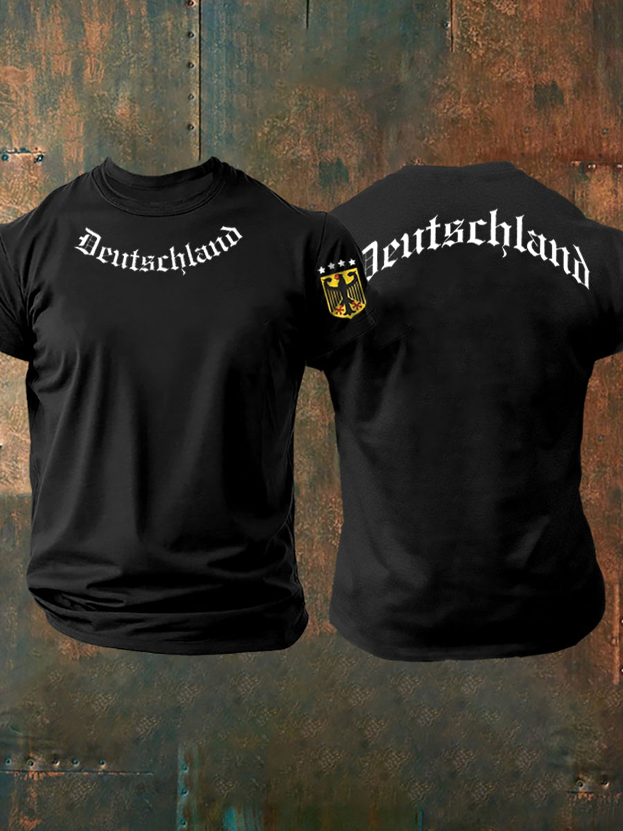 Deutschland bedrucktes Kurzarm-T-Shirt für Männer
