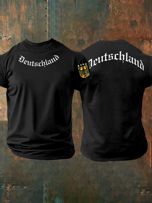 Deutschland bedrucktes Kurzarm-T-Shirt für Männer