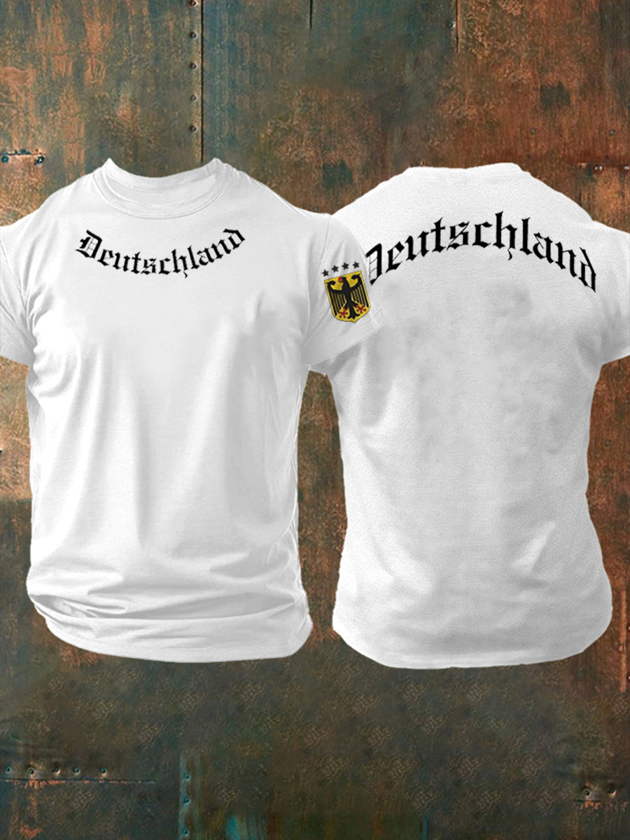 Deutschland bedrucktes Kurzarm-T-Shirt für Männer