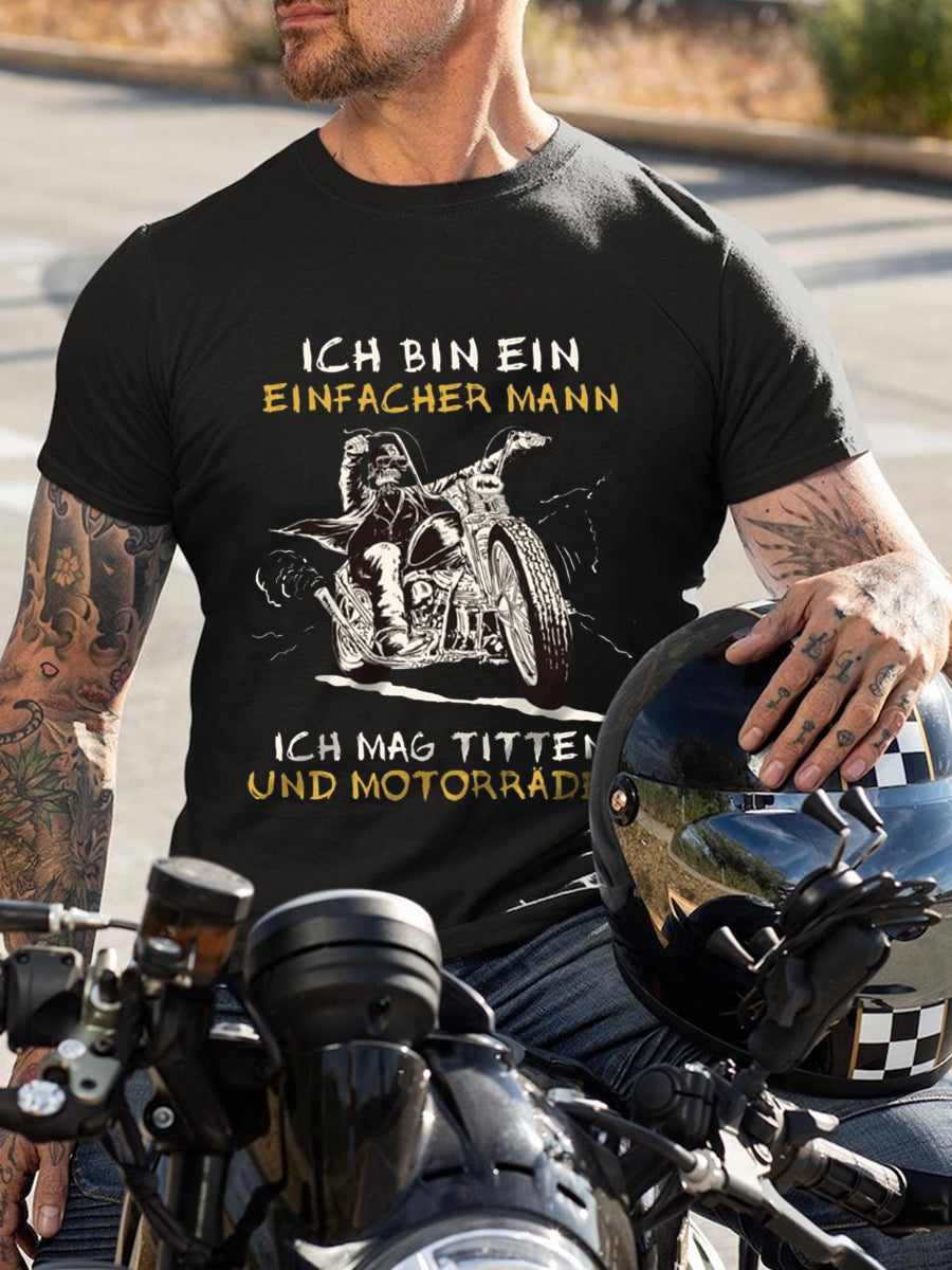 Herren Ich bin ein einfach mann bedrucktes Kurzarm-T-Shirt