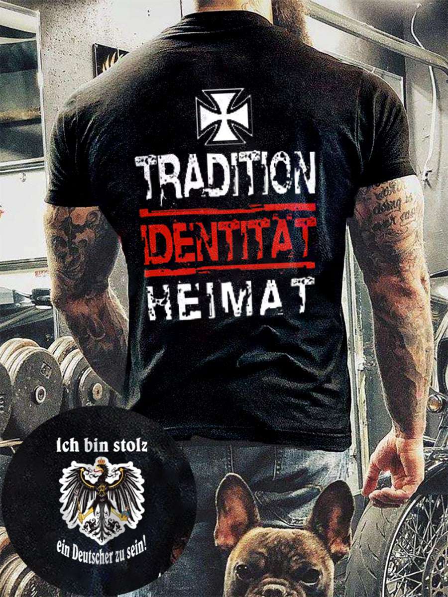 Herren Ich bin stolz ein Deutscher zu sein bedrucktes Kurzarm-T-Shirt