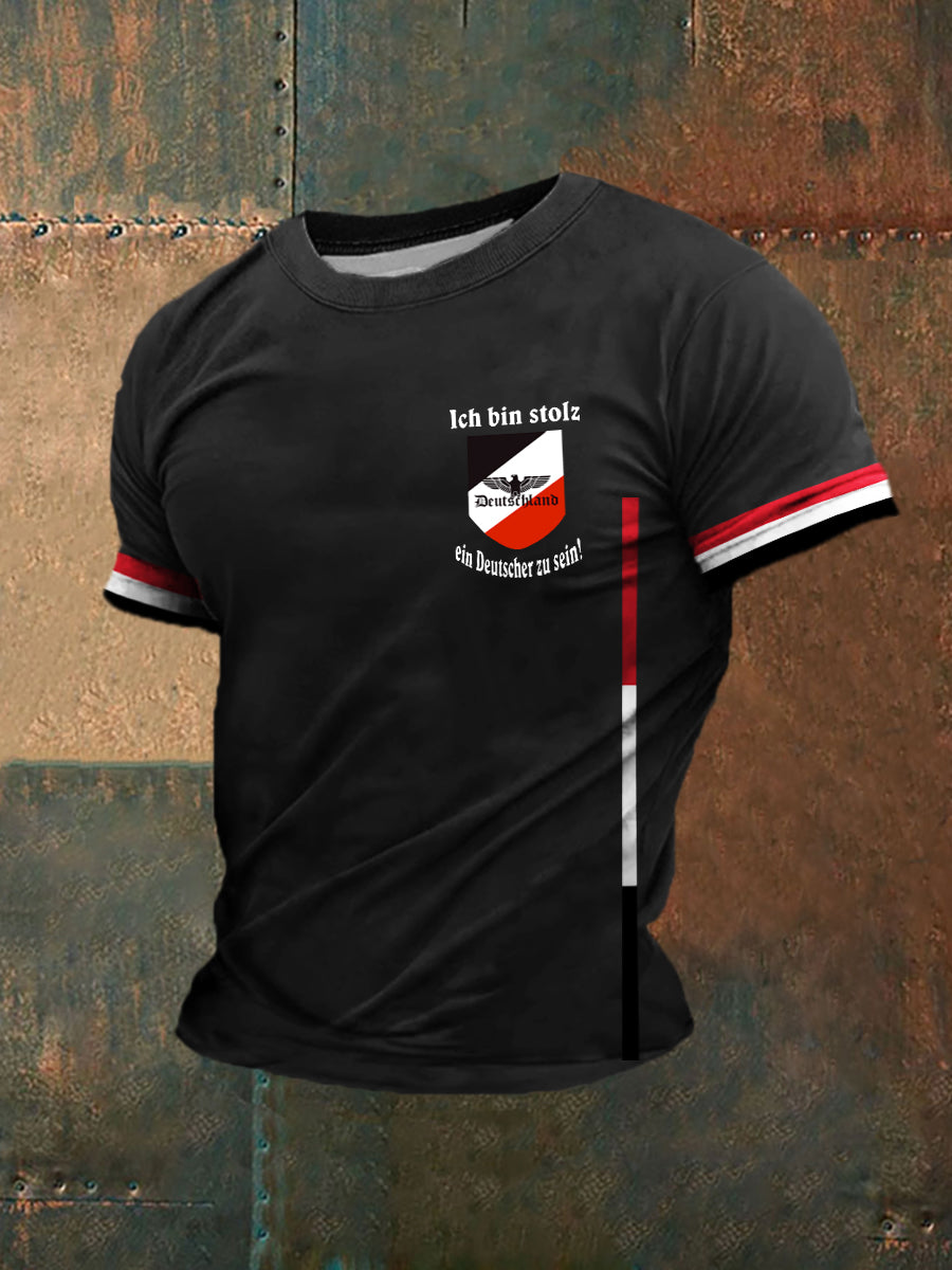 Herren Ich bin stolz ein Deutscher zu sein bedrucktes Kurzarm-T-Shirt