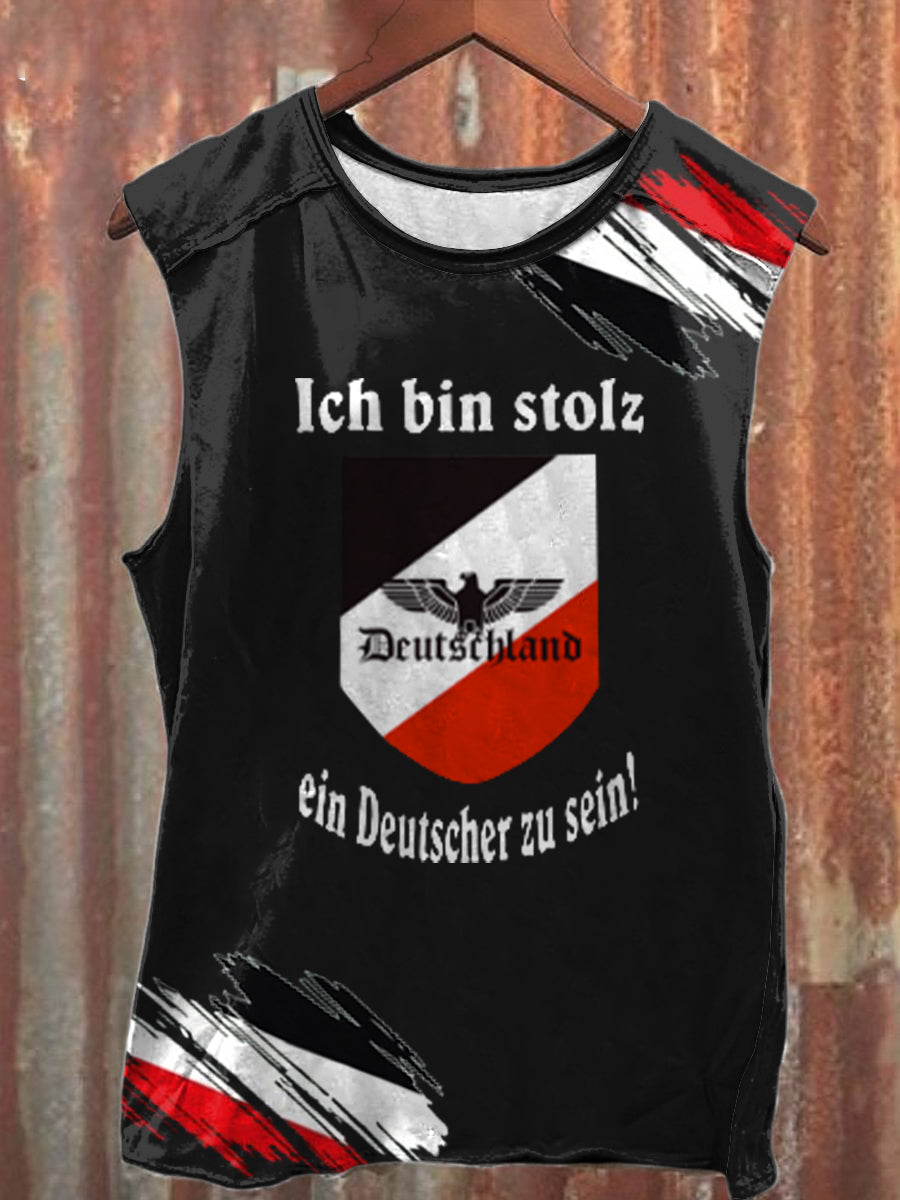 Herren Ich bin stolz ein Deutscher zu sein bedruckte Westen