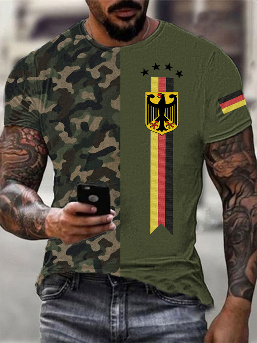 Men's German Camouflage Short Sleeve T-Shirt
