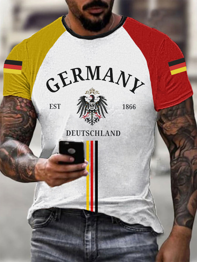 Men's Germany Deutschland Printed Short Sleeve T-Shirt