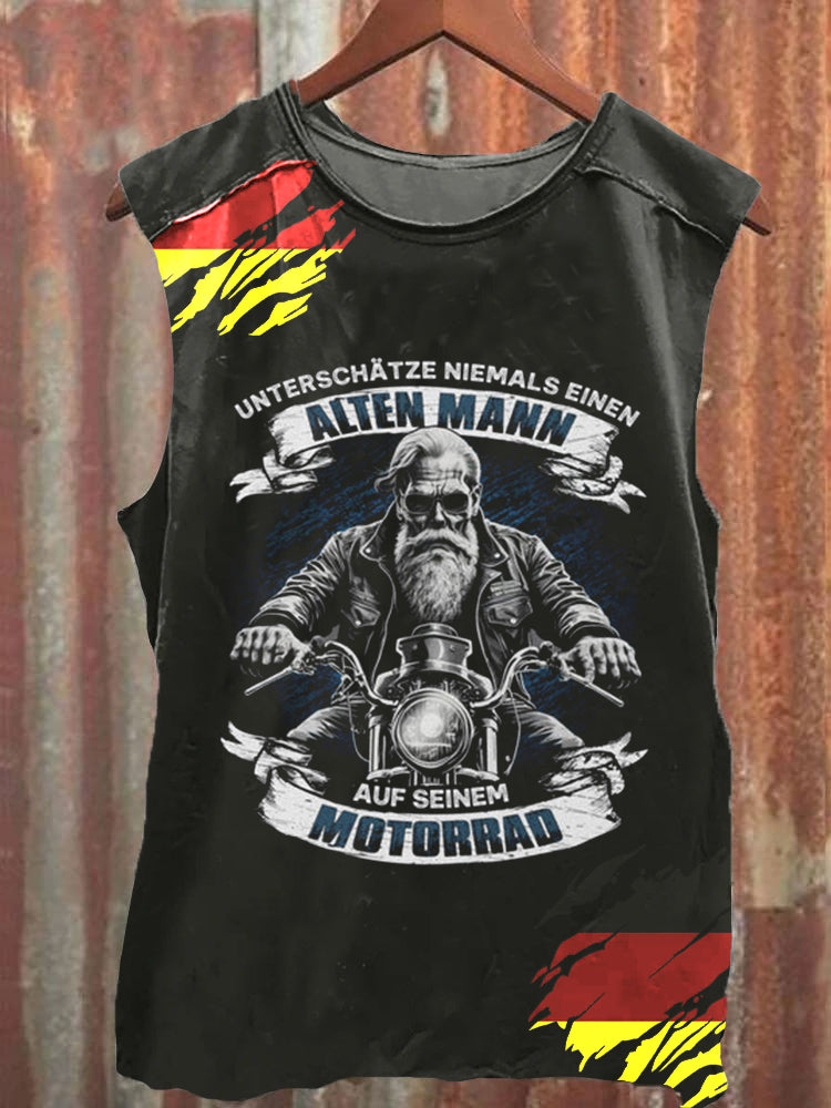 Herren-Unter schätze Niemals Einen Alten Mann bedruckte Weste